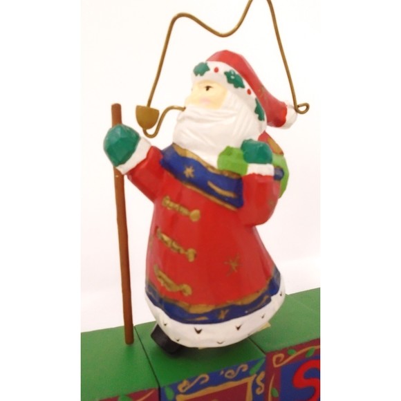 Midwest Importers All Wood "Tis the Season" Santa & Wooden Blocks #13737-6 - Picture 5 of 15